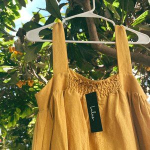That Sunshine Feeling Mustard Yellow Midi Shift Dress